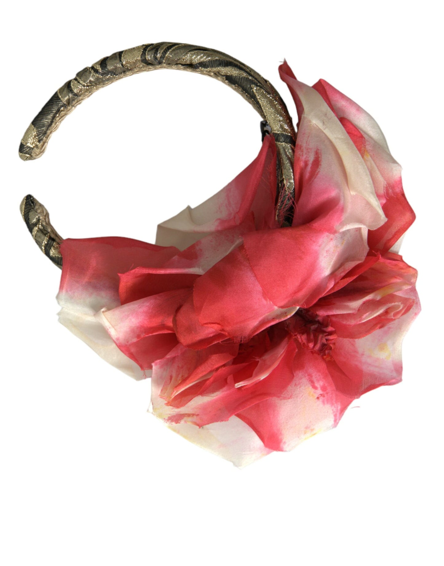 Dolce & Gabbana Multicolor Floral Applique Silk Women Headband Diadem