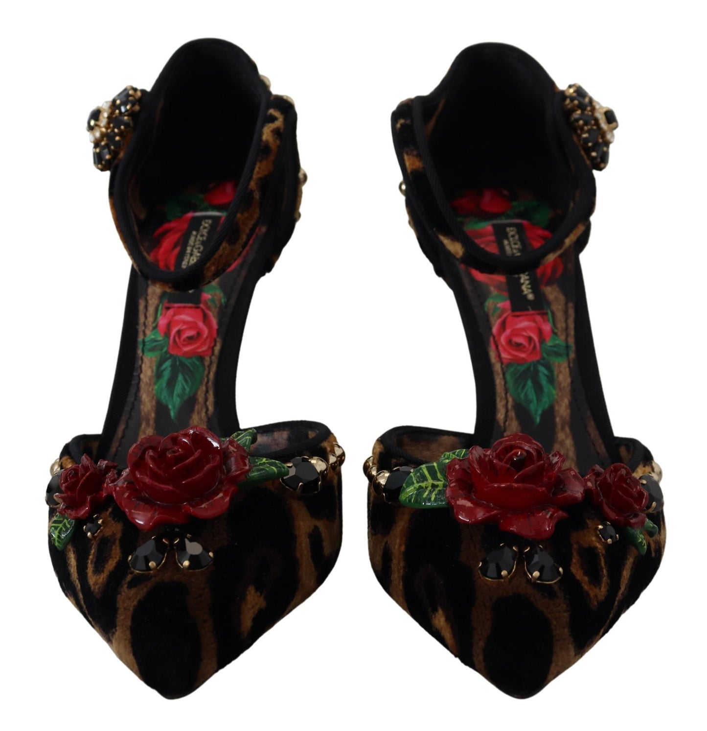 Dolce & Gabbana Chic Leopard Ankle Strap Sandal Heels