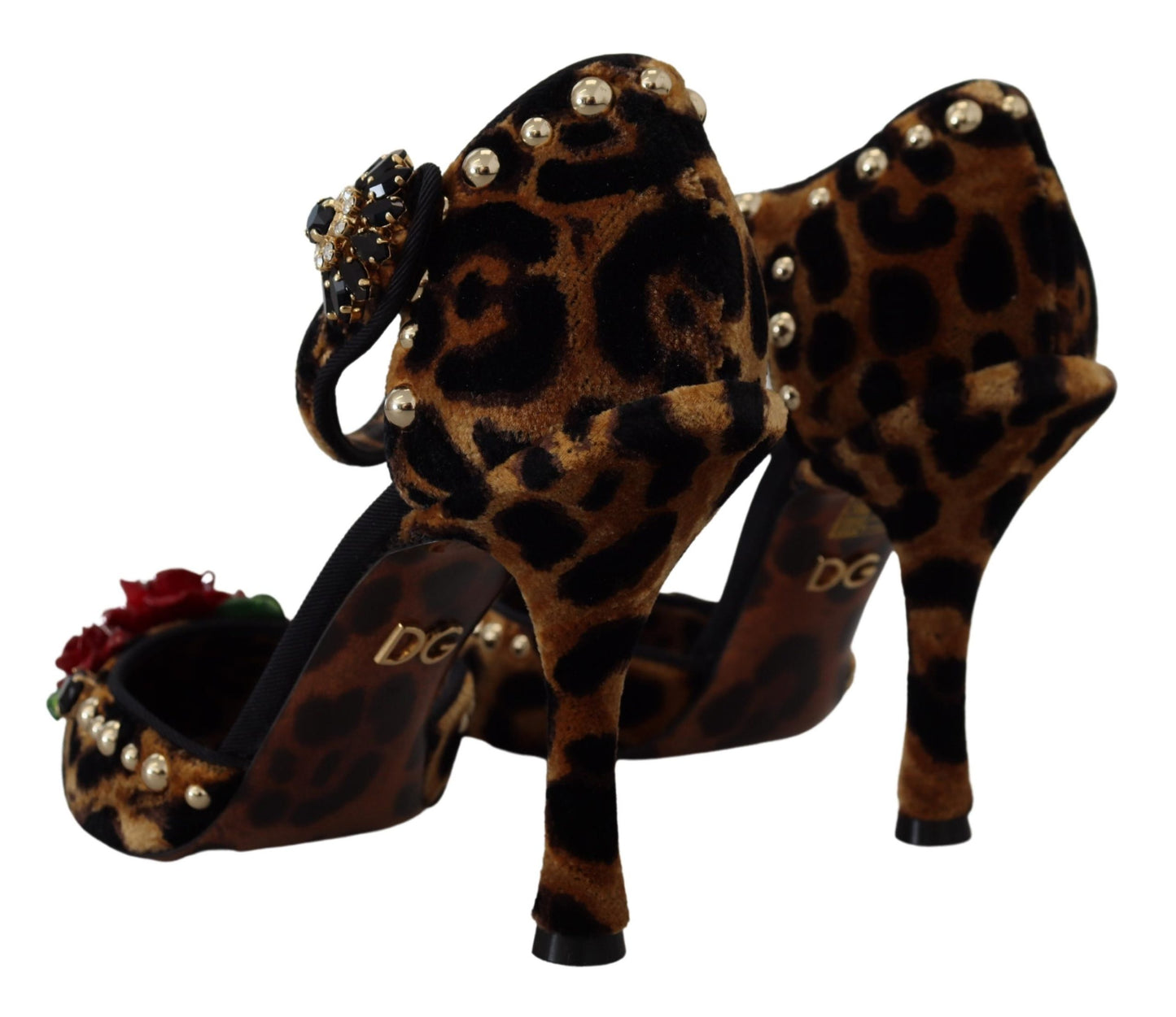 Dolce & Gabbana Chic Leopard Ankle Strap Sandal Heels