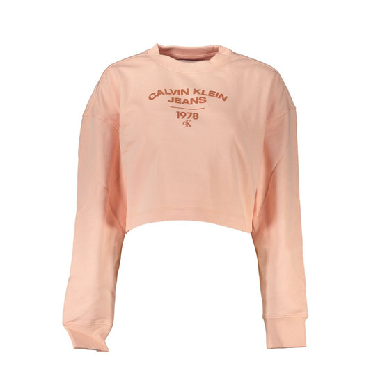 Calvin Klein Chic Pink Fleece Crew Neck Sweatshirt