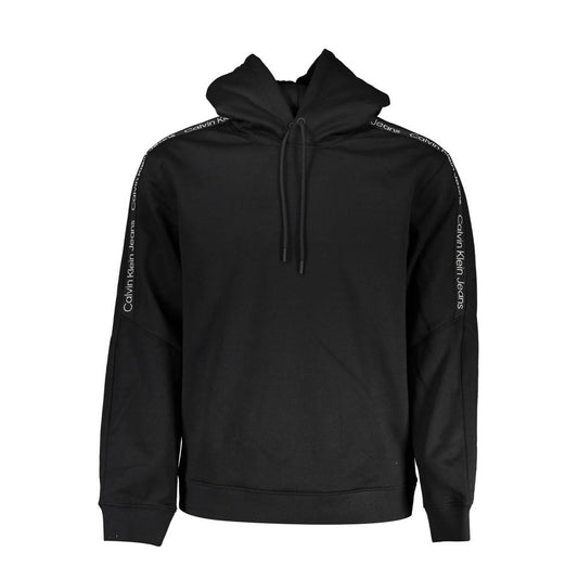 Calvin Klein Sleek Fleece Hooded Sweatshirt in Black