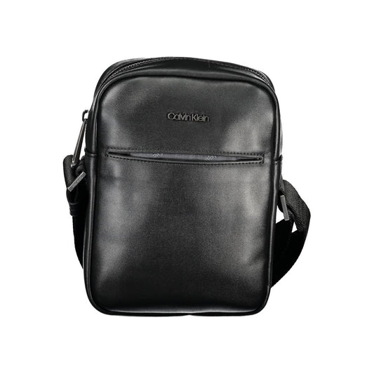 Calvin Klein Eco-Chic Black Shoulder Bag with Logo Detail
