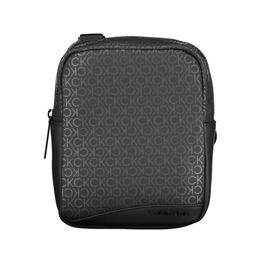 Calvin Klein Sleek Black Shoulder Bag with Contrasting Accents