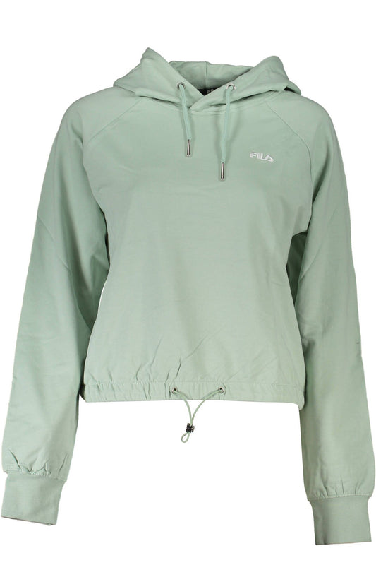 Fila Chic Green Hooded Sweatshirt with Embroidered Logo