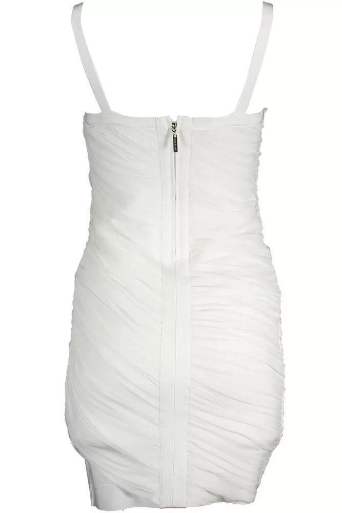 Marciano by Guess Elegant White Tank Dress with Zip Accent