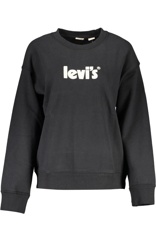 Levi's Chic Black Cotton Logo Sweatshirt