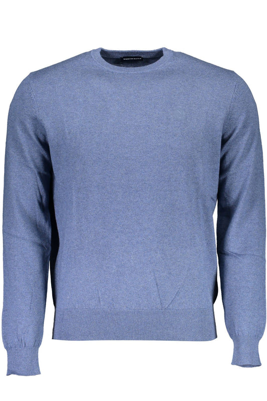 North Sails Blue Round Neck Embroidered Sweater