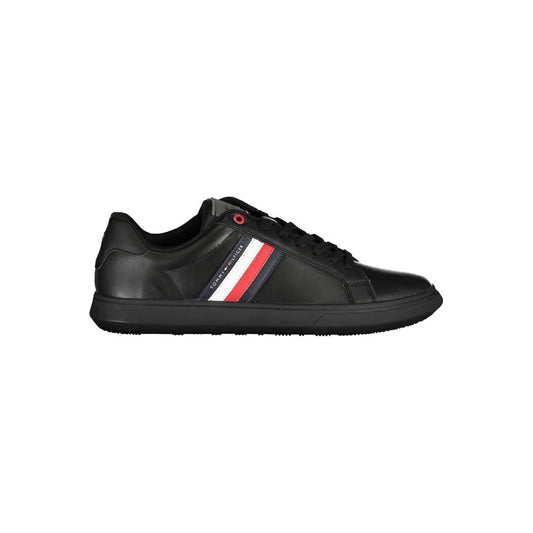 Tommy Hilfiger Chic Black Sneakers with Iconic Contrast Details