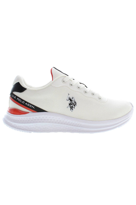 U.S. POLO ASSN. Sleek White Sports Sneakers with Contrasting Accents