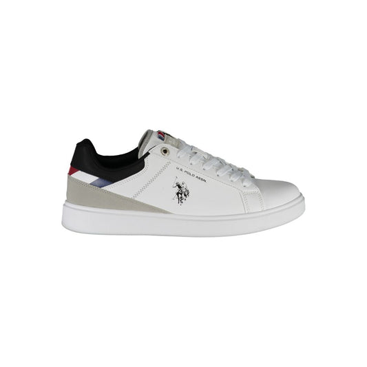 U.S. POLO ASSN. Classic White Lace-Up Sneakers with Logo Detail