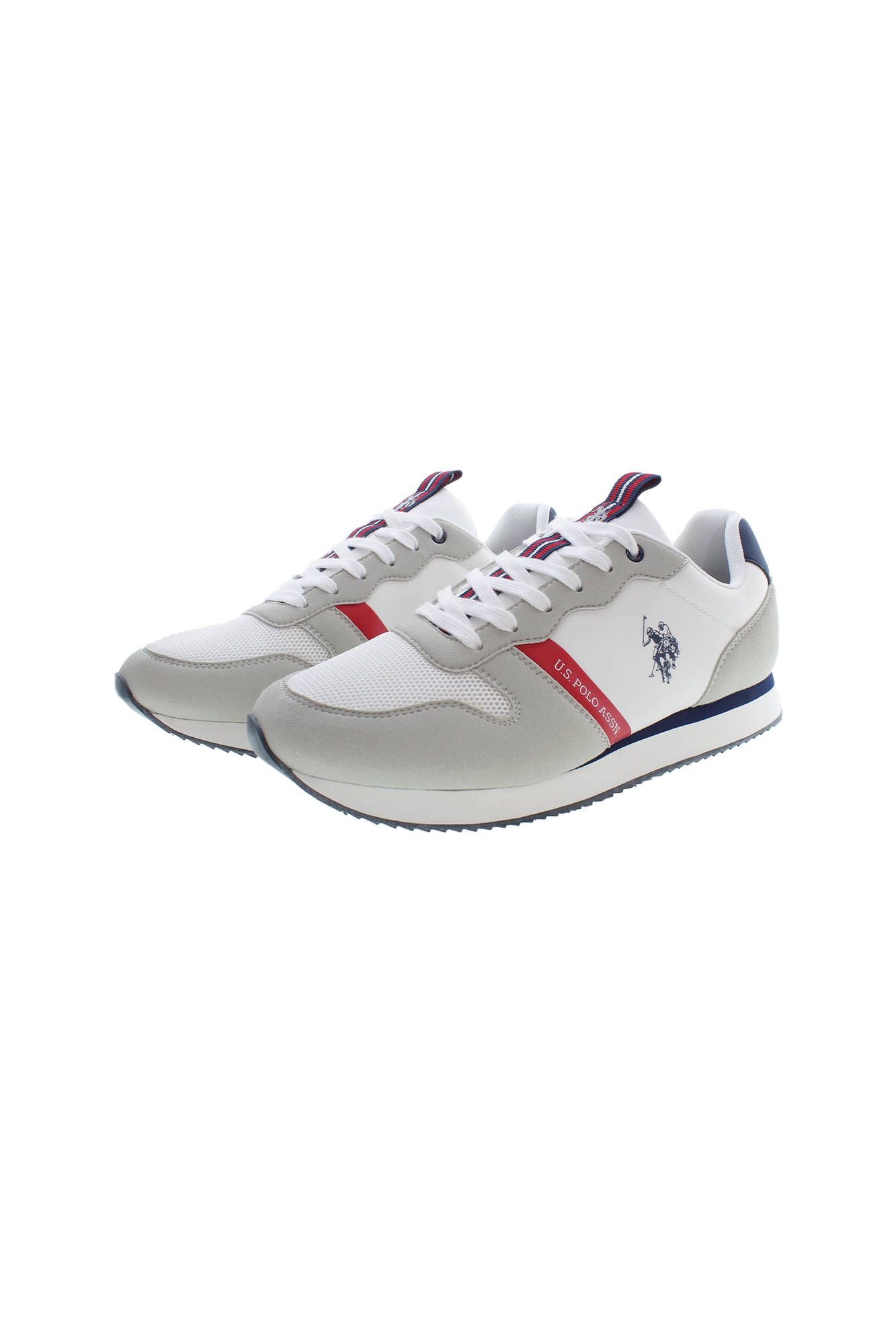 U.S. POLO ASSN. Sleek White Sneakers with Contrast Detailing