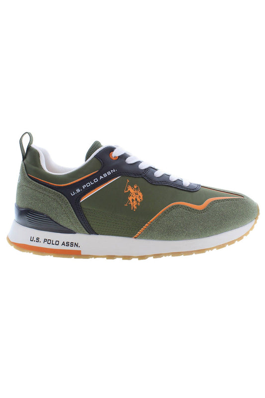 U.S. POLO ASSN. Green Laced Sports Sneakers with Logo Detail