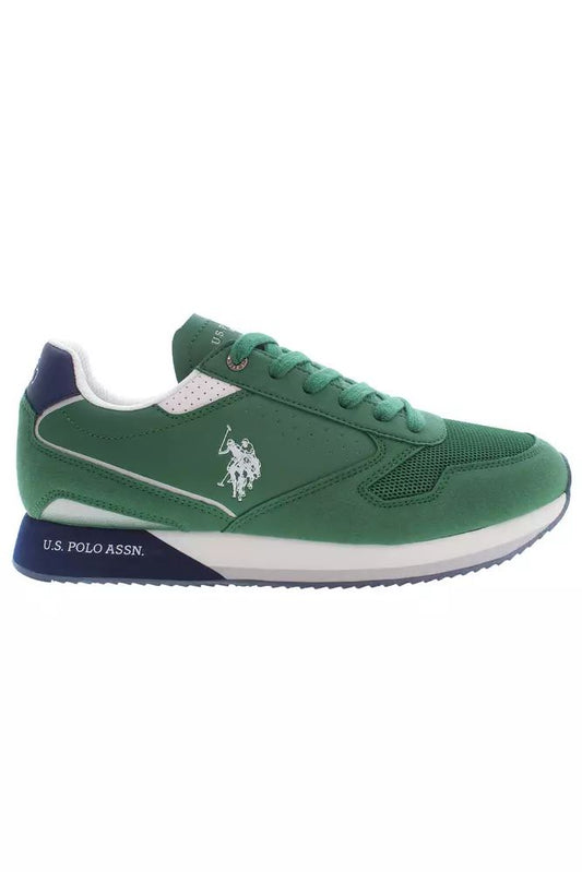 U.S. POLO ASSN. Emerald Green Lace-Up Sports Sneakers