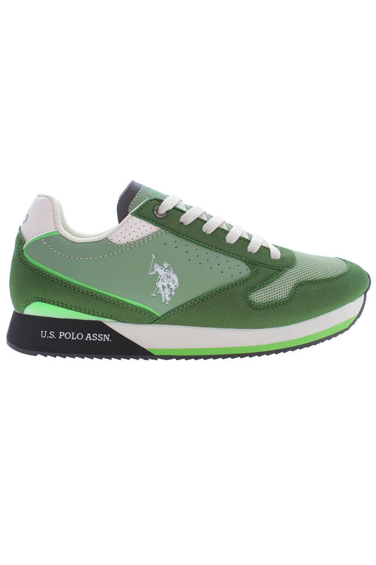 U.S. POLO ASSN. Sleek Green Sneakers with Iconic Logo Accents