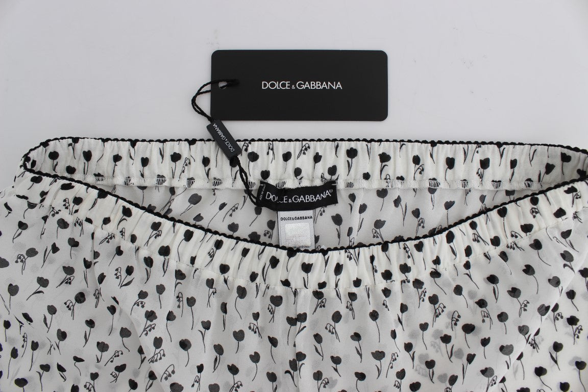Dolce & Gabbana Elegant Silk Lace Sleep-Shorts