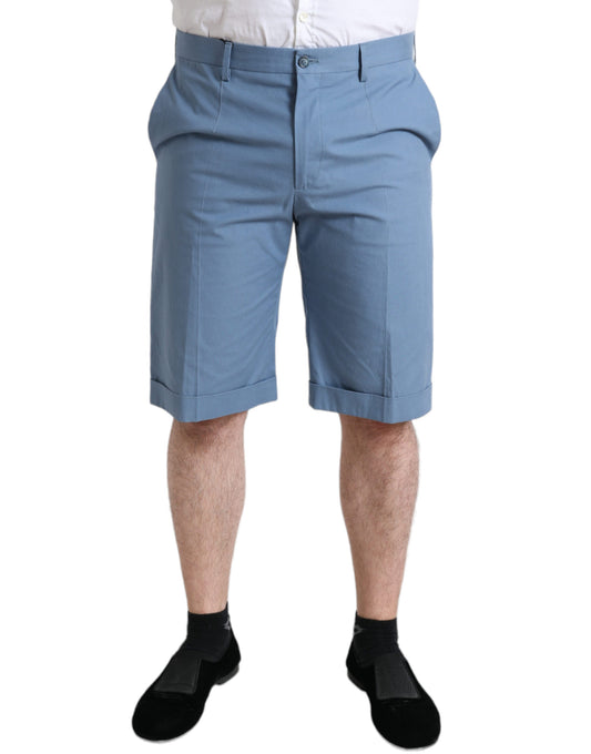 Dolce & Gabbana Sky Blue Cotton Bermuda Shorts