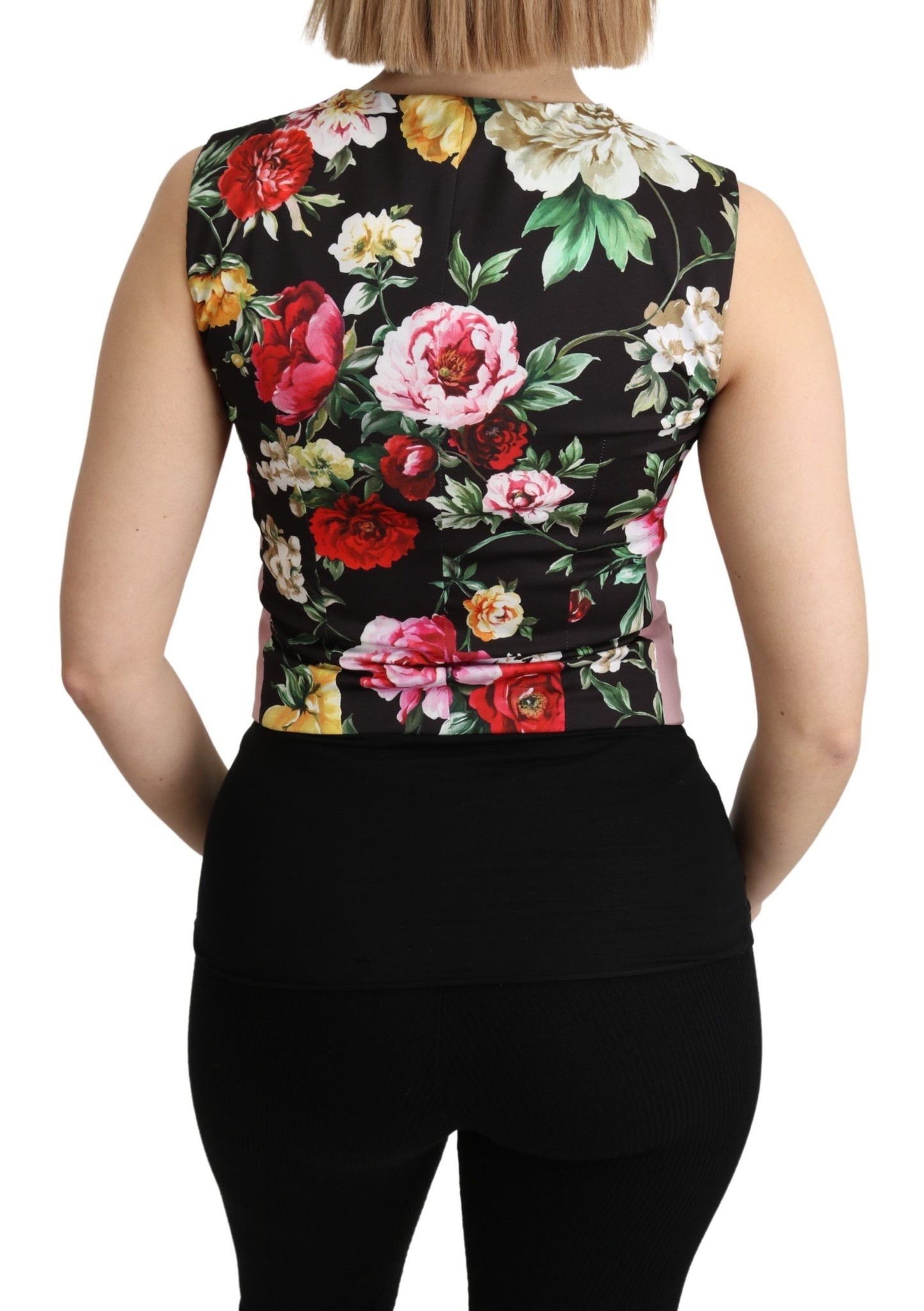 Dolce & Gabbana Chic Sleeveless Vest in Pink Hues