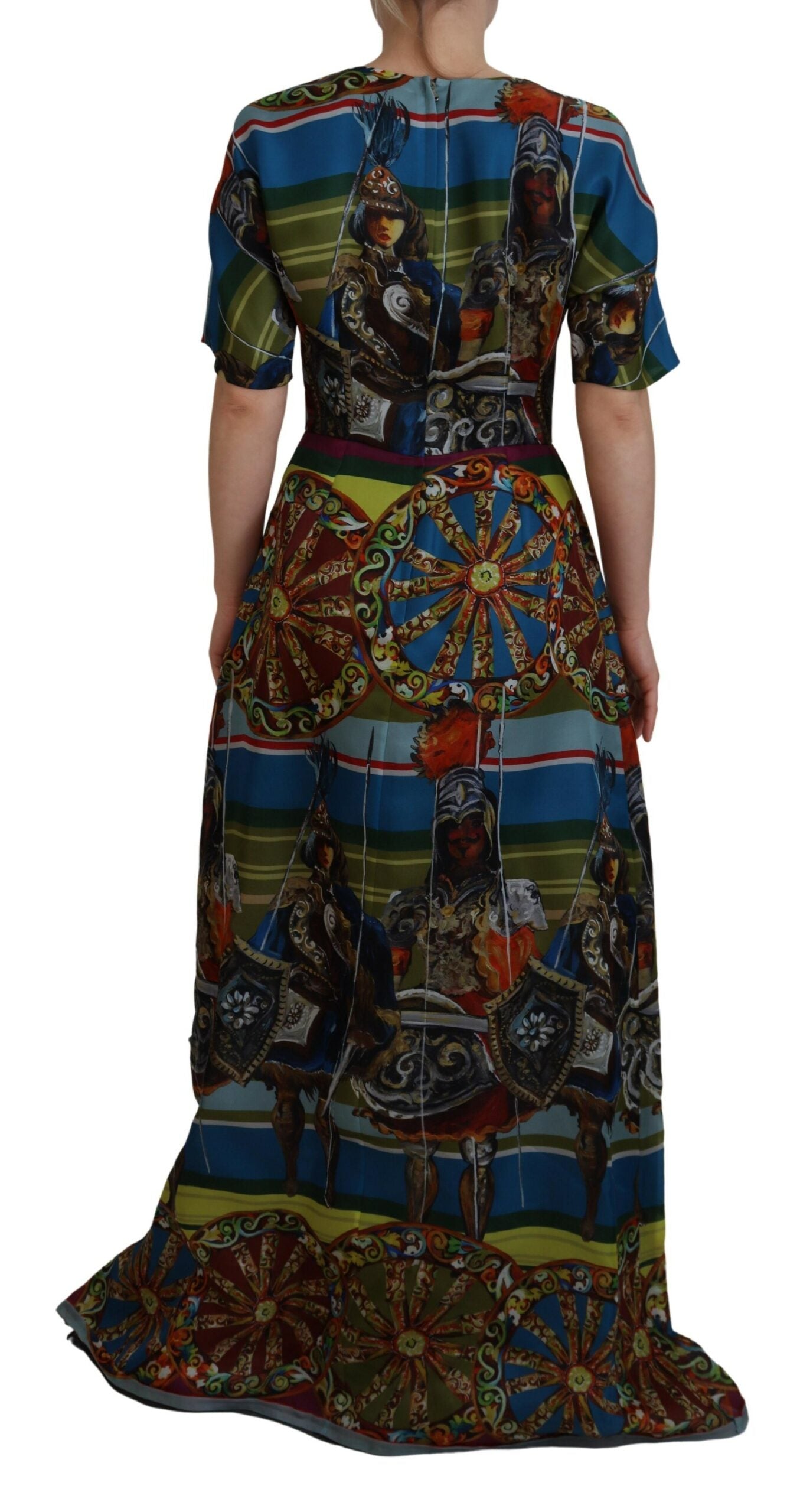 Dolce & Gabbana Sicilian Elegance Long Silk Dress