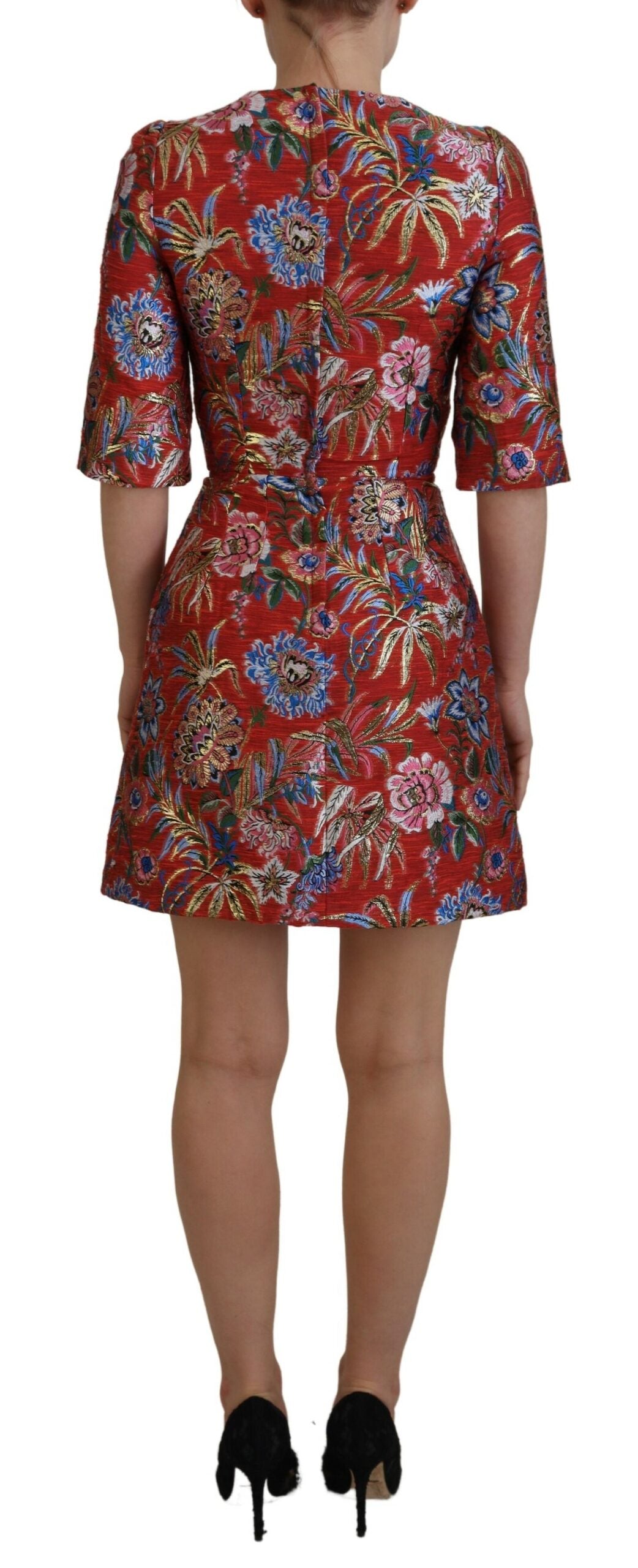 Dolce & Gabbana Elegant Red A-Line Mini Dress