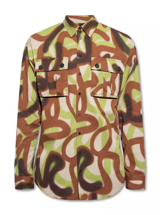 Dsquared² Army Camouflage Cotton Camisole