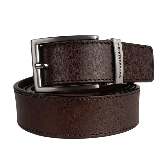 Harmont & Blaine Reversible Calfskin Leather Belt - Dual Style Luxury