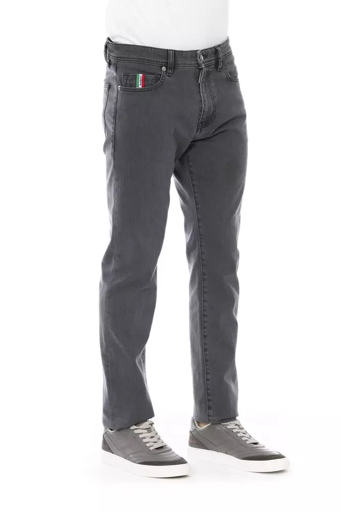 Baldinini Trend Chic Gray Regular Fit Men's Jeans
