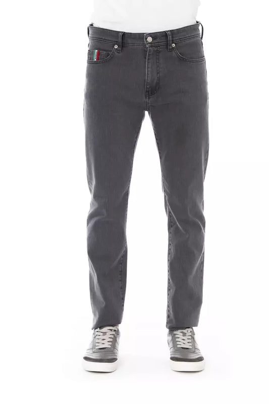 Baldinini Trend Chic Gray Regular Fit Men's Jeans