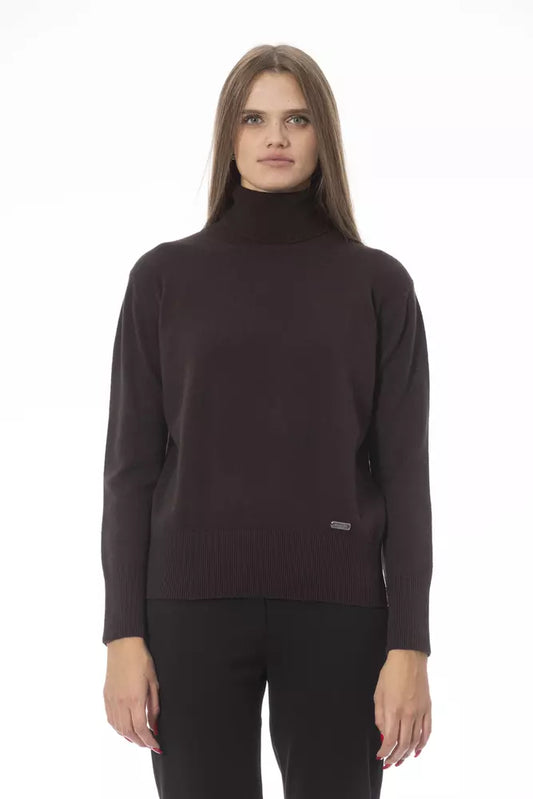 Baldinini Trend Elegant Wool-Cashmere Turtleneck Sweater