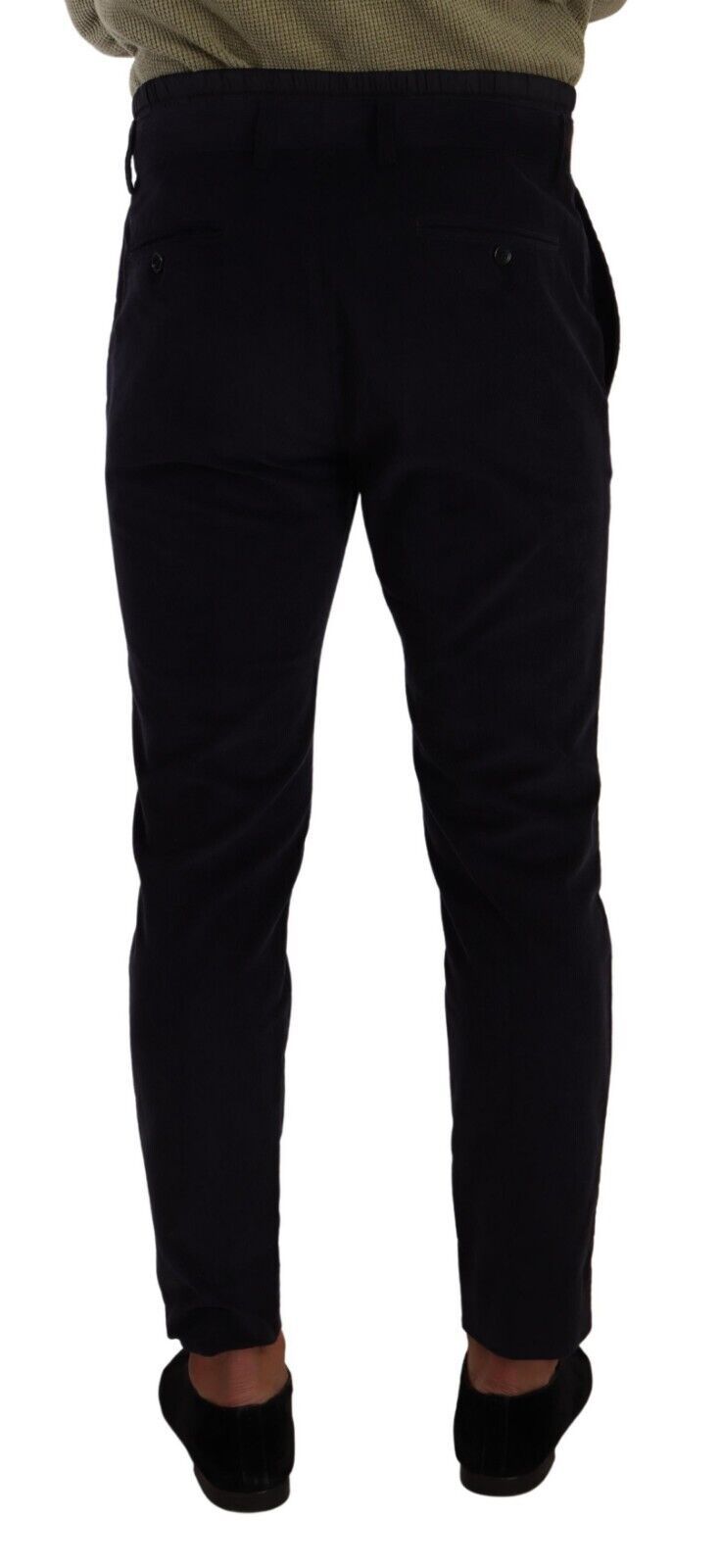 Dolce & Gabbana Slim Fit Luxe Corduroy Pants in Dark Blue