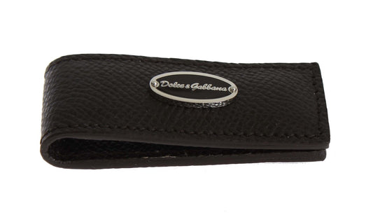 Dolce & Gabbana Brown Leather Magnet Clip Money