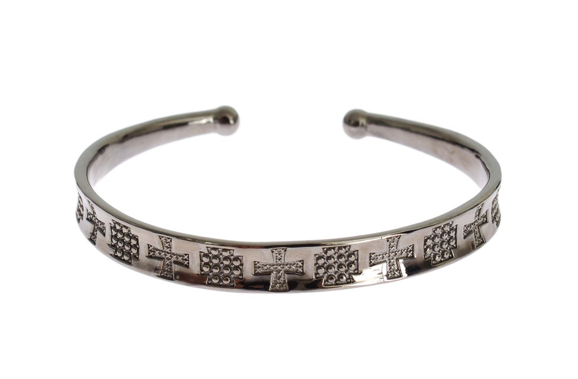 Nialaya Gray Rhodium 925 Bracelet en bracelet en argent
