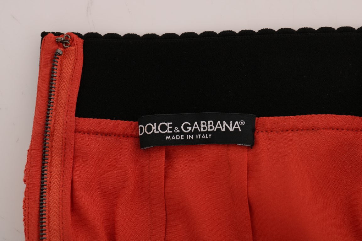 Dolce & Gabbana Orange Makramé Spitze