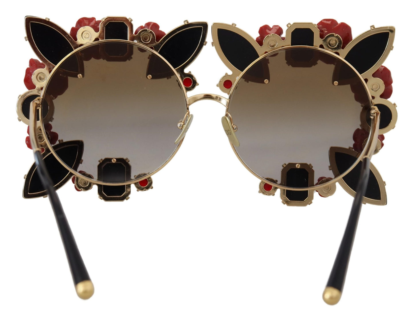 Dolce & Gabbana Gold Frame Roses abbelliti DG2207B occhiali da sole
