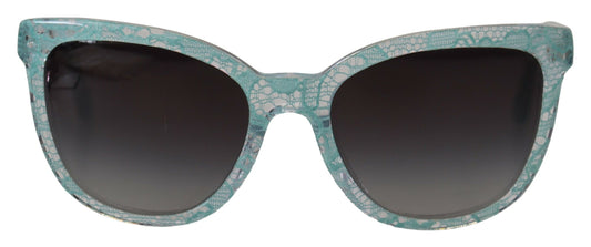 Dolce & Gabbana Blue DG4190 Spitzenkristallacetat Schmetterling Sonnenbrille