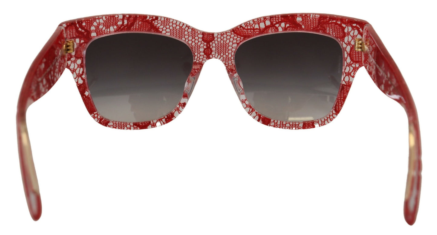 Dolce & Gabbana Red DG4231F Occhiali da sole in acetato di acetato in pizzo