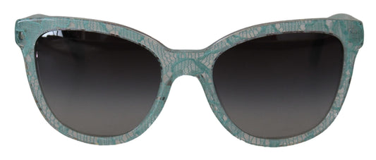 Dolce & Gabbana Blue en dentelle acétate Crystal Round DG4190 Lunettes de soleil