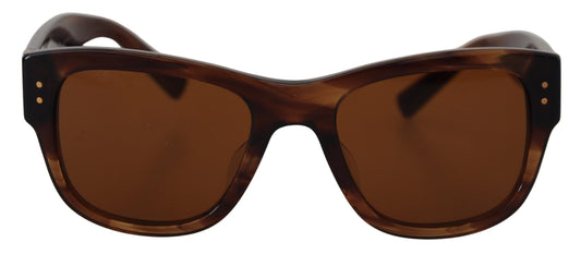 Dolce & Gabbana Brown Square Acetat Rahmen UV DG4338F Sonnenbrille
