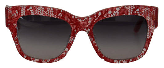 Dolce & Gabbana Red Lace Acetat Rechtecktöne DG4231f Sonnenbrille