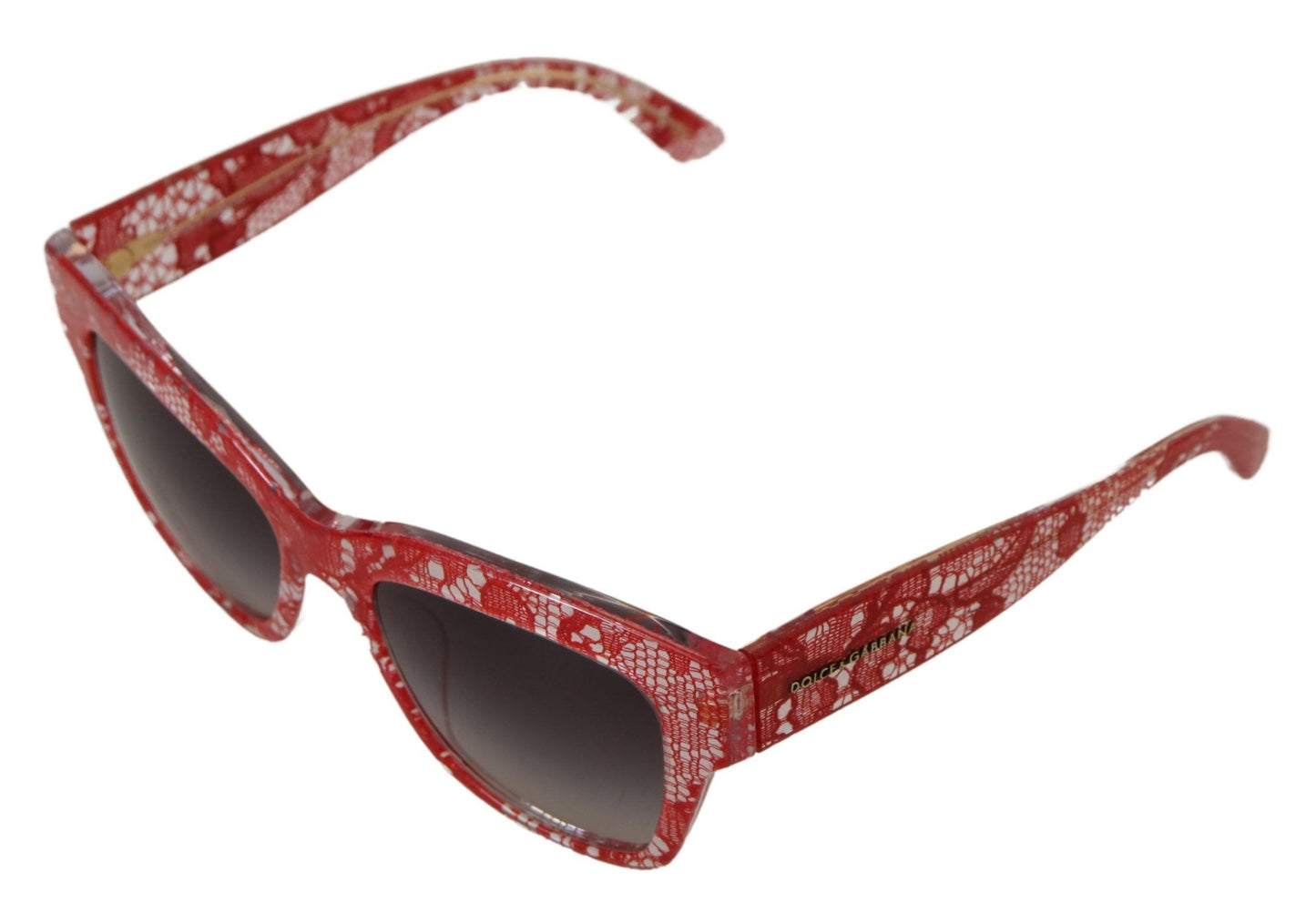 Dolce & Gabbana Red Lace Acetate Recangle Shades DG4231F Lunettes de soleil