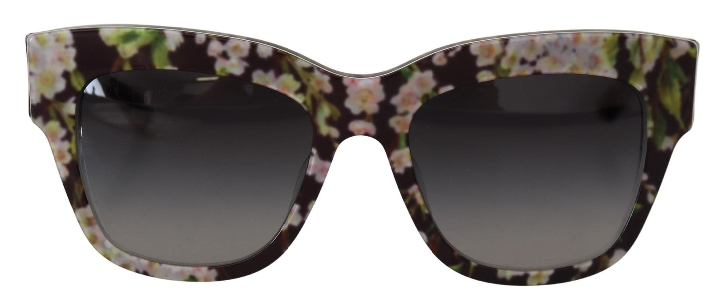 Dolce & Gabbana Black Floral Acetate Rettangle sfumature DG4231F occhiali da sole
