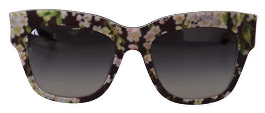 Dolce & Gabbana Schwarz Blumenacetat Rechtecktöne DG4231f Sonnenbrille