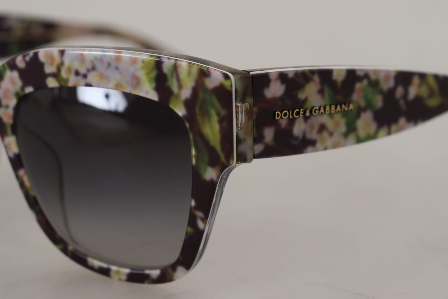 Dolce & Gabbana Black Floral Acetate Rettangle sfumature DG4231F occhiali da sole