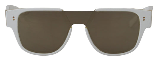 Dolce & Gabbana weißes Acetat Vollrand -Rahmenschattierungen DG4356F Sonnenbrille