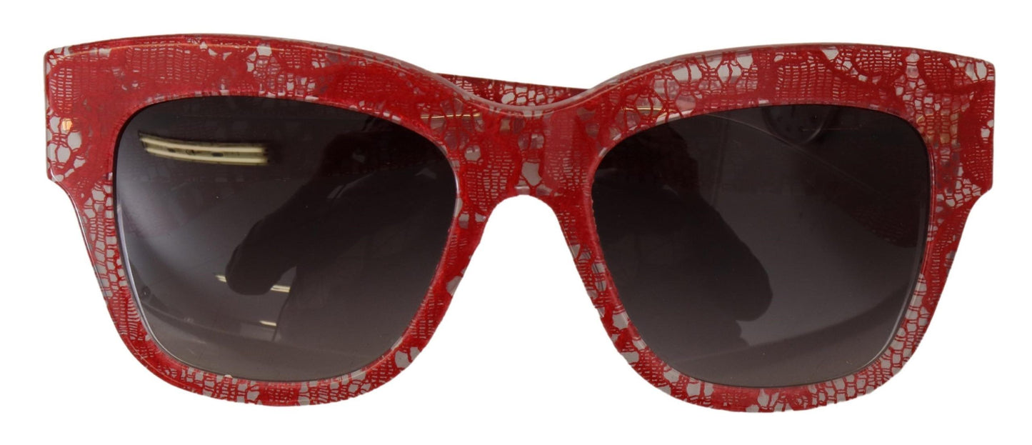 Dolce & Gabbana Red Lace Acetat Rechtecktöne DG4231Sunglasses
