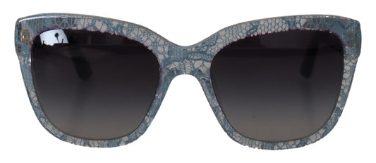 Dolce & Gabbana Blue en dentelle acétate rectangle Shades DG4226 Lunettes de soleil