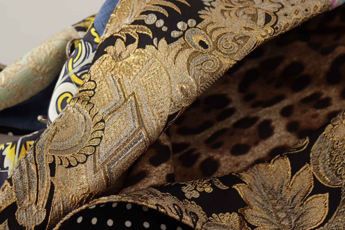 Dolce & Gabbana Multicolore a doppio petto di patchwork Jacquar Blazer Jacker