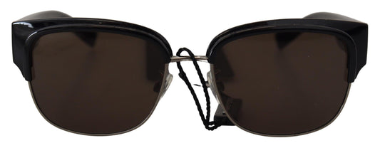 Dolce & Gabbana Black Plastic Square Frame DG6137 Logo Occhiali da sole