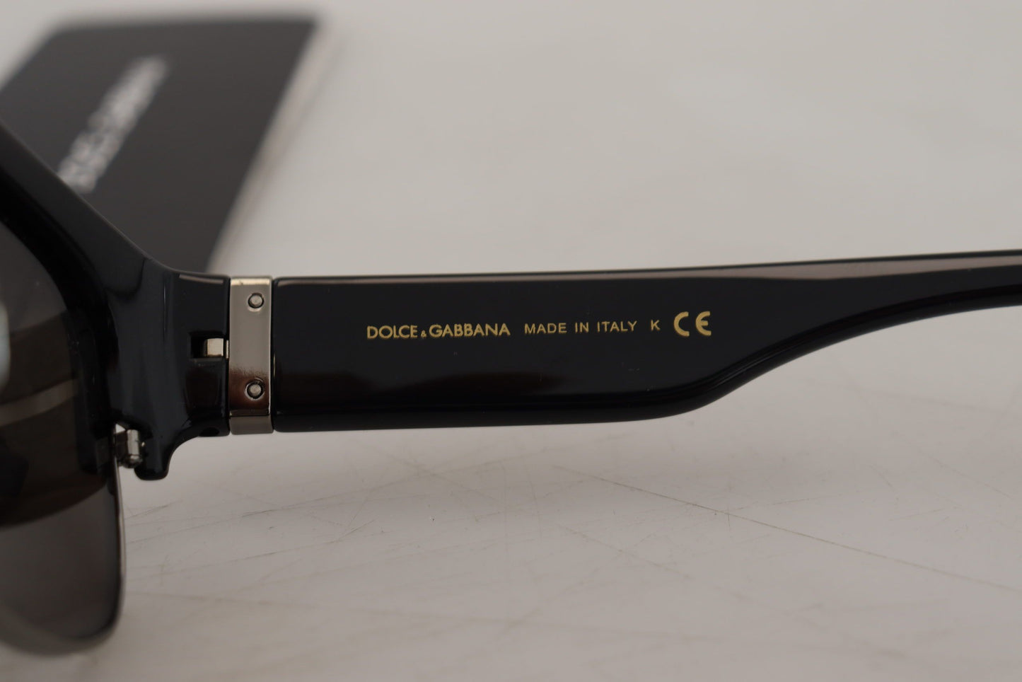 Dolce & Gabbana Black Plastic Square Frame DG6137 Logo Occhiali da sole