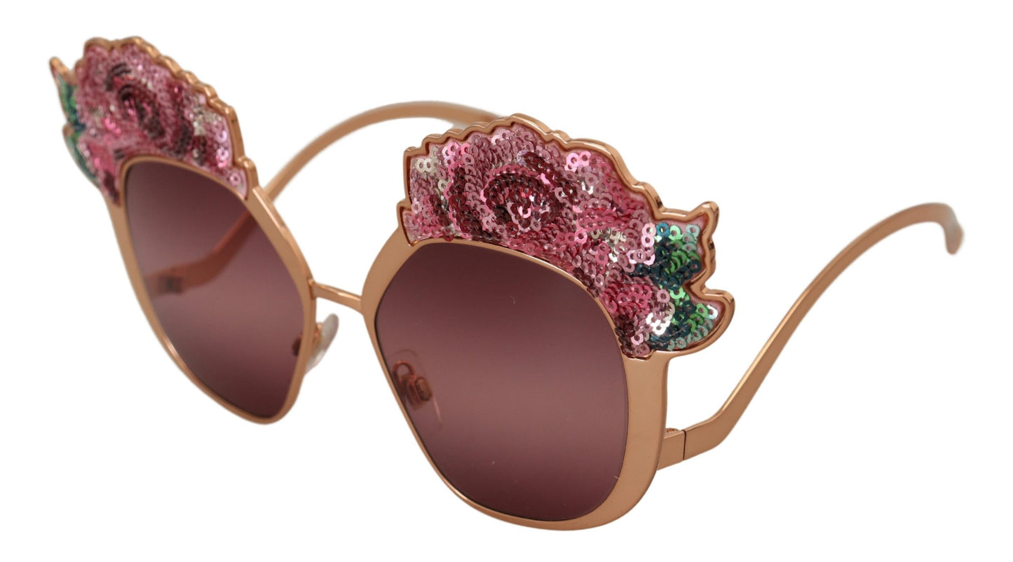 Dolce & Gabbana rosa oro rosa ricamo da sole DG2202 DG2202