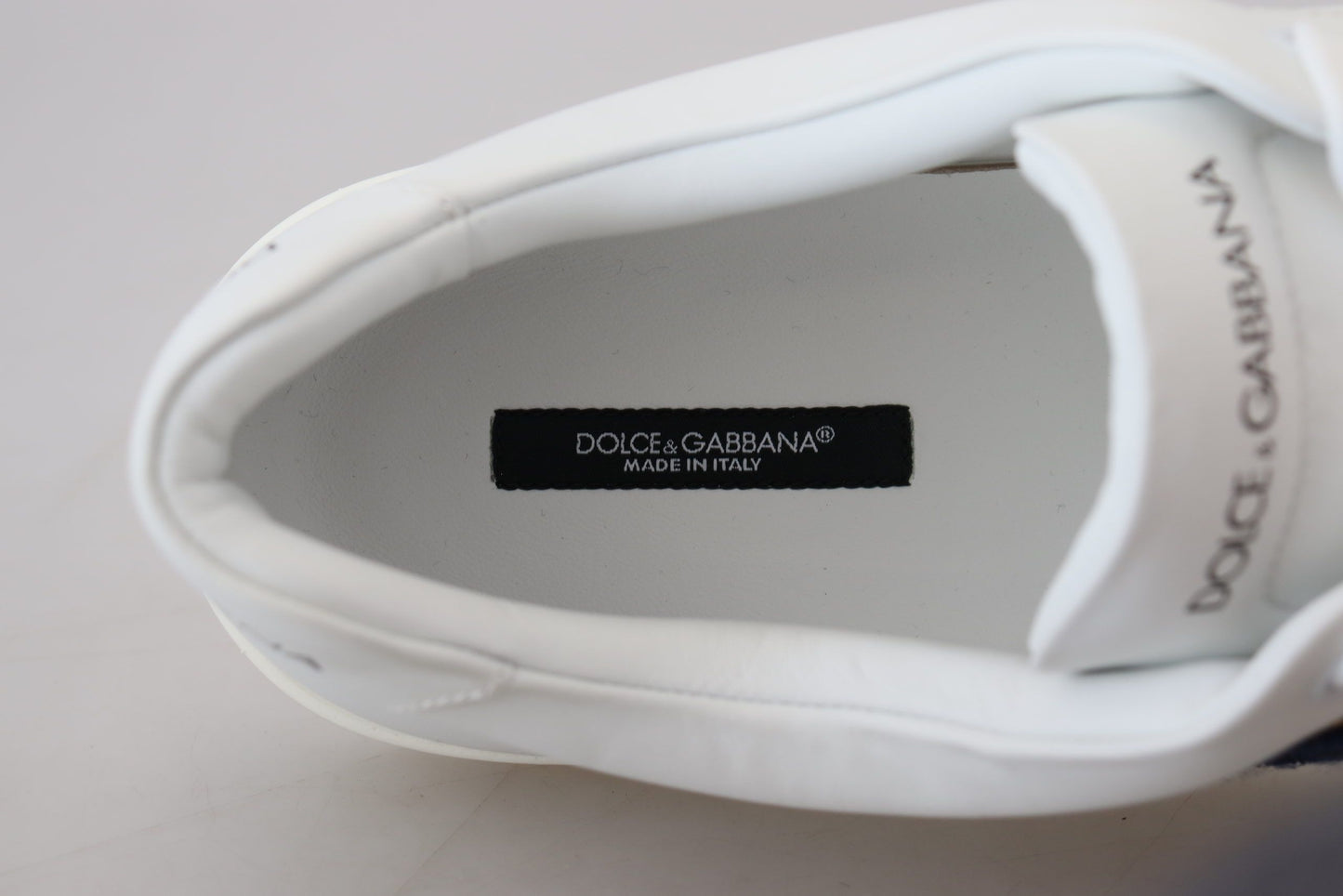 Dolce & Gabbana White in pelle bianca DG Logo Sneaker Casual Shoe